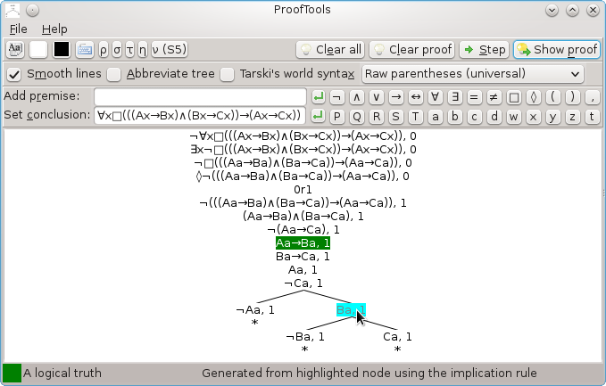 Screenshot of the Linux GTK2 version of ProofTools 0.4.2 beta Screenshot of the Linux GTK2 version of ProofTools 0.4.2 beta