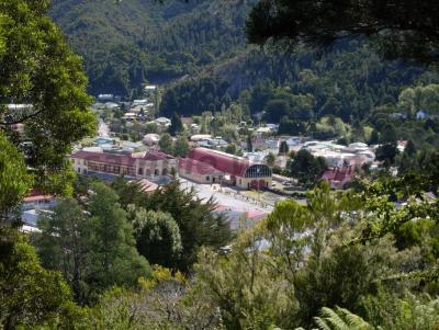 Queenstown framed in boughs